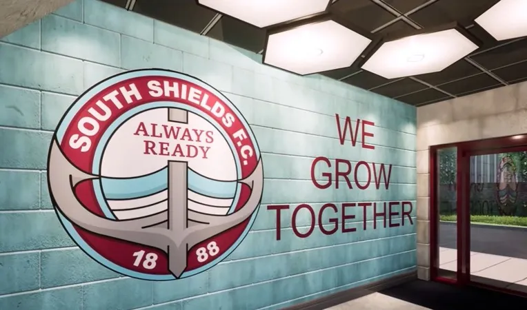 Cổng vào sân vận động Mariners Park, chào đón người hâm mộ South Shields qua bao thế hệ
