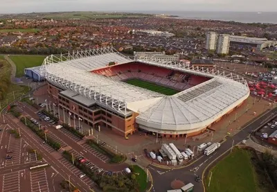 Hình ảnh tổng quan từ trên cao của The Stadium of Light, sân nhà của Sunderland AFC