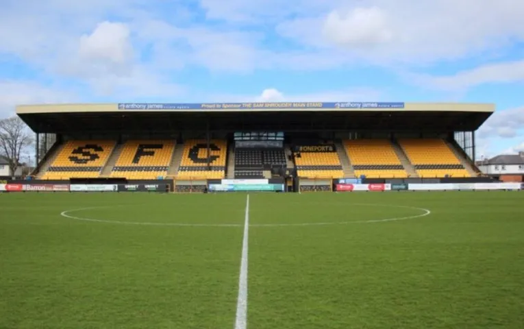 Khán đài chính Main Stand, biểu tượng của sân Haig Avenue từ buổi bình minh của Southport FC